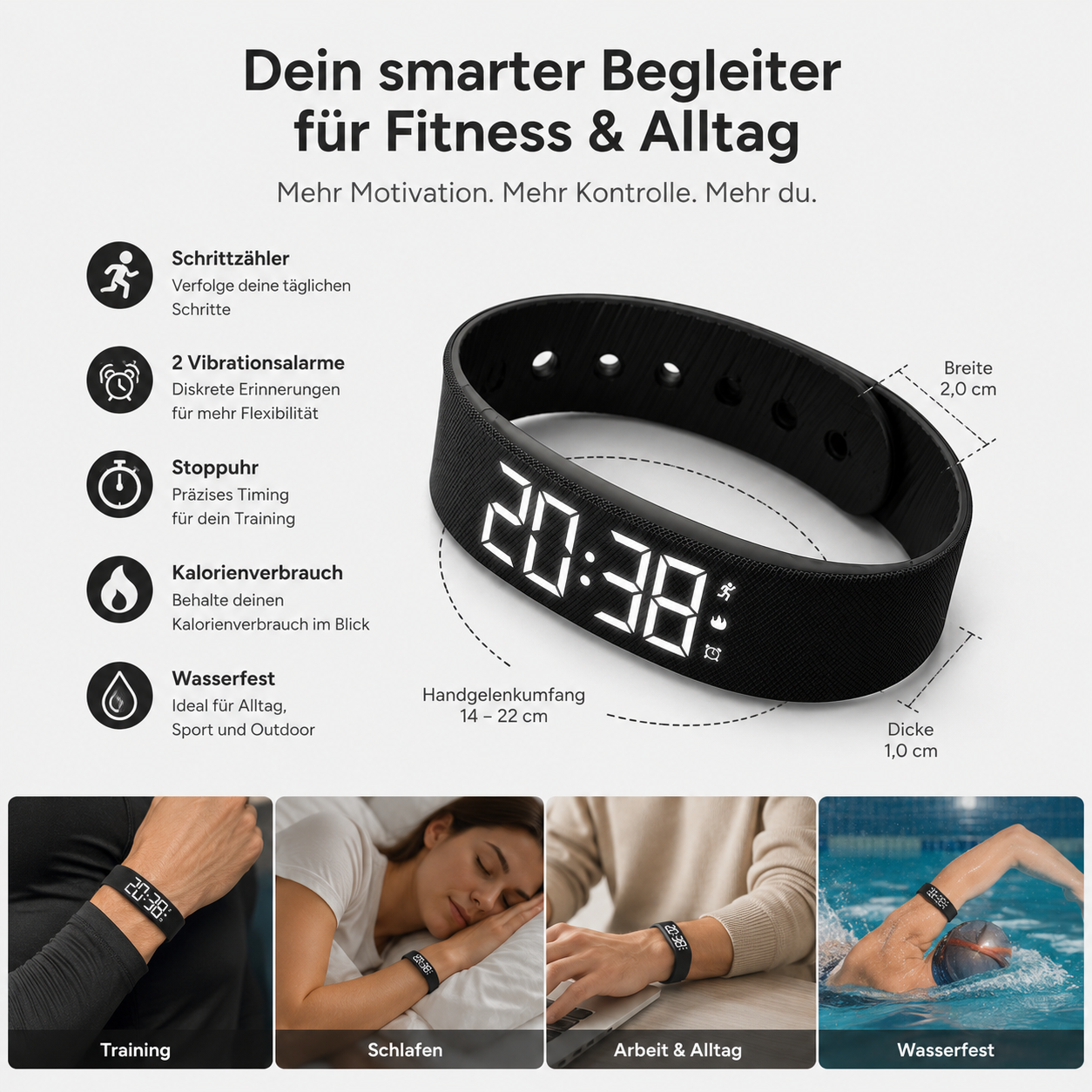 Wellvy Smart Alarm Uhr – Perfekt für Schule, Freizeit & Alltag